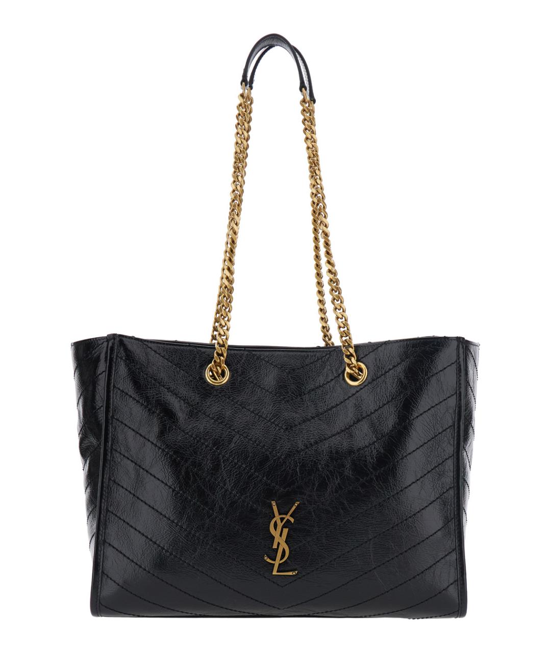 SAINT LAURENT Черная канва сумка тоут, фото 1