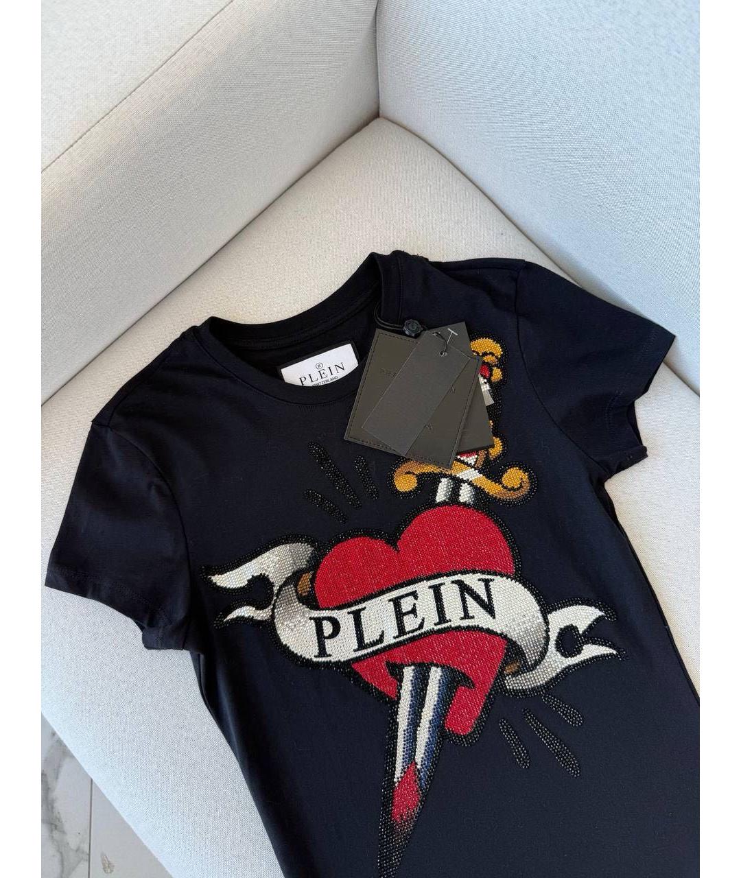 PHILIPP PLEIN Черная хлопковая футболка, фото 3