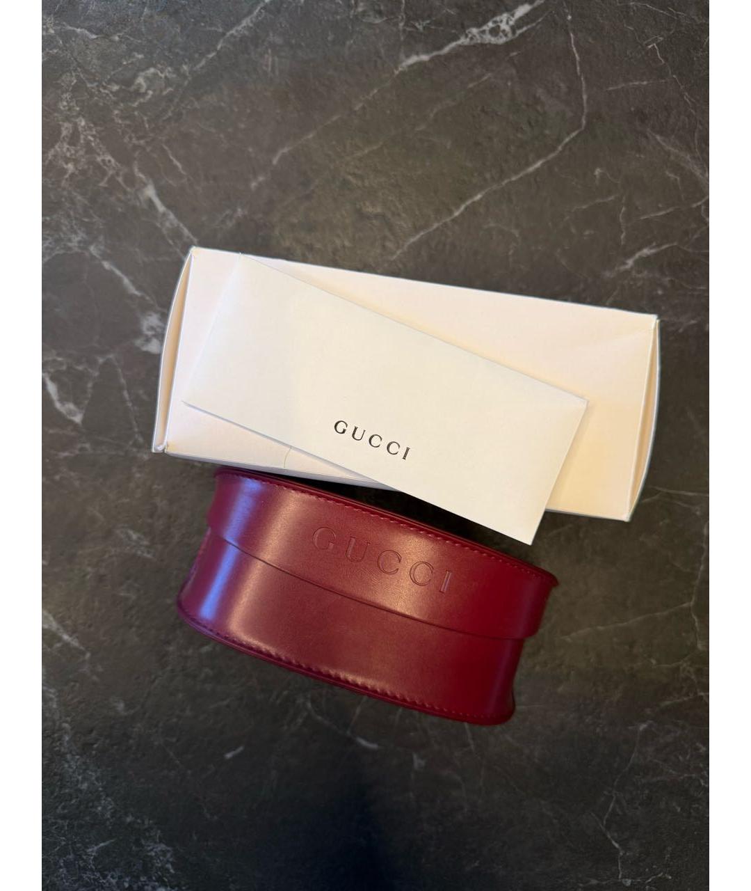 GUCCI Голубые пластиковые солнцезащитные очки, фото 4