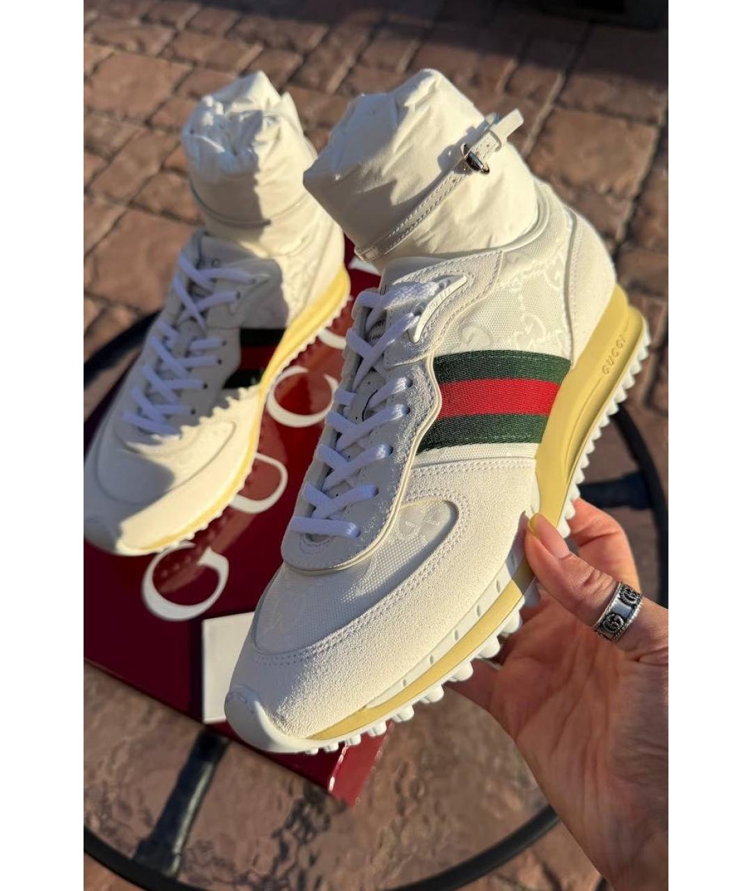 GUCCI Белые кроссовки, фото 3