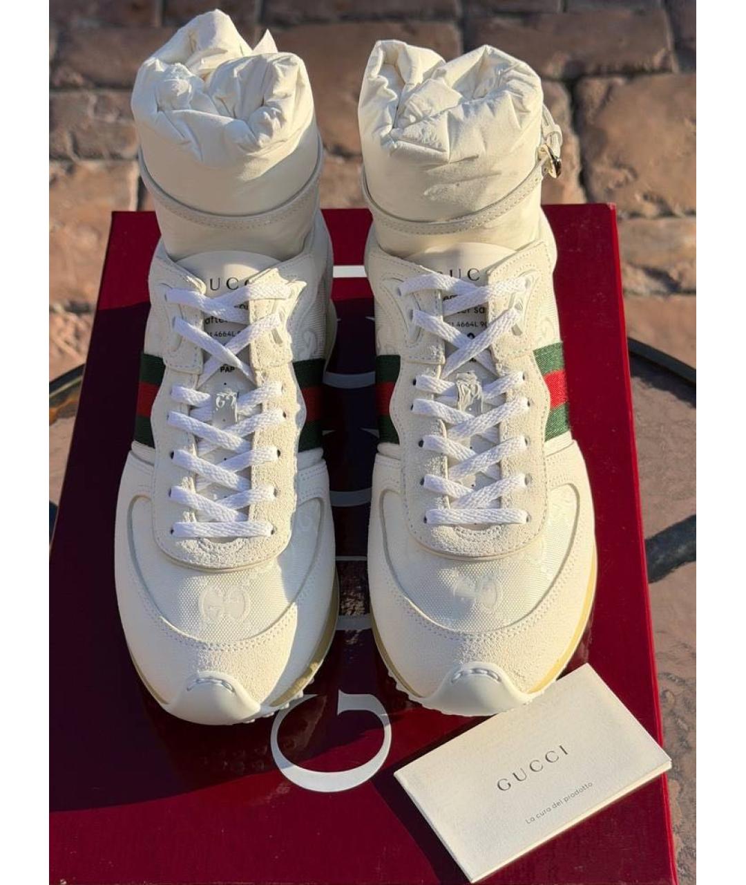 GUCCI Белые кроссовки, фото 2