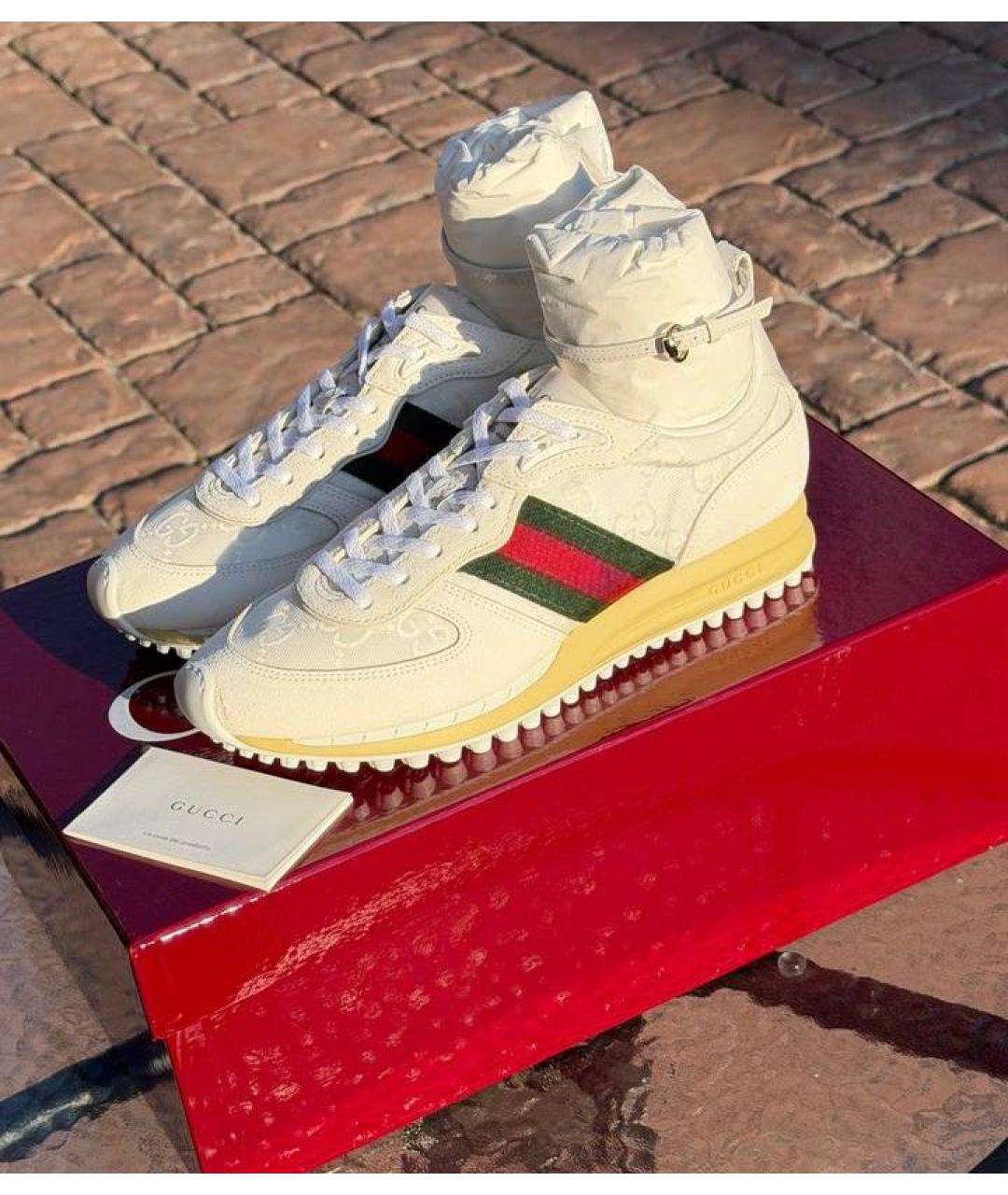 GUCCI Белые кроссовки, фото 5