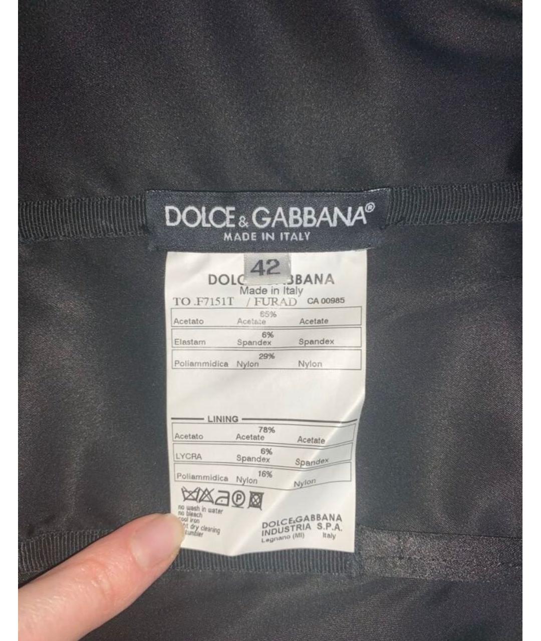 DOLCE&GABBANA Черный ацетатный корсет, фото 3