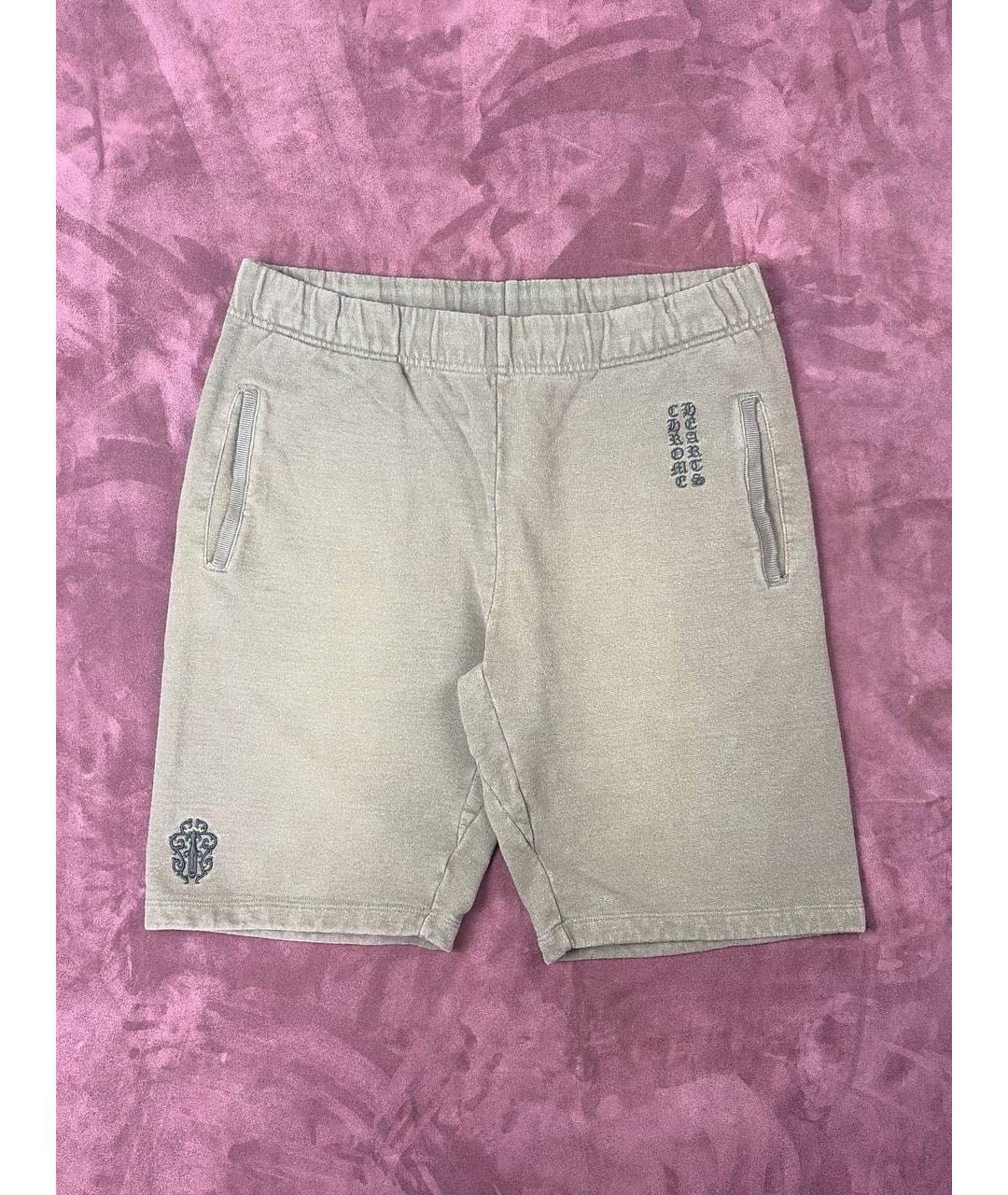 CHROME HEARTS Коричневые хлопковые шорты, фото 7