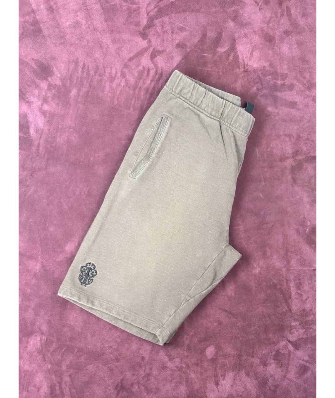 CHROME HEARTS Коричневые хлопковые шорты, фото 3