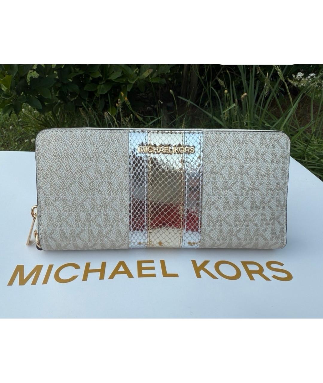 MICHAEL KORS Бежевый кошелек, фото 10