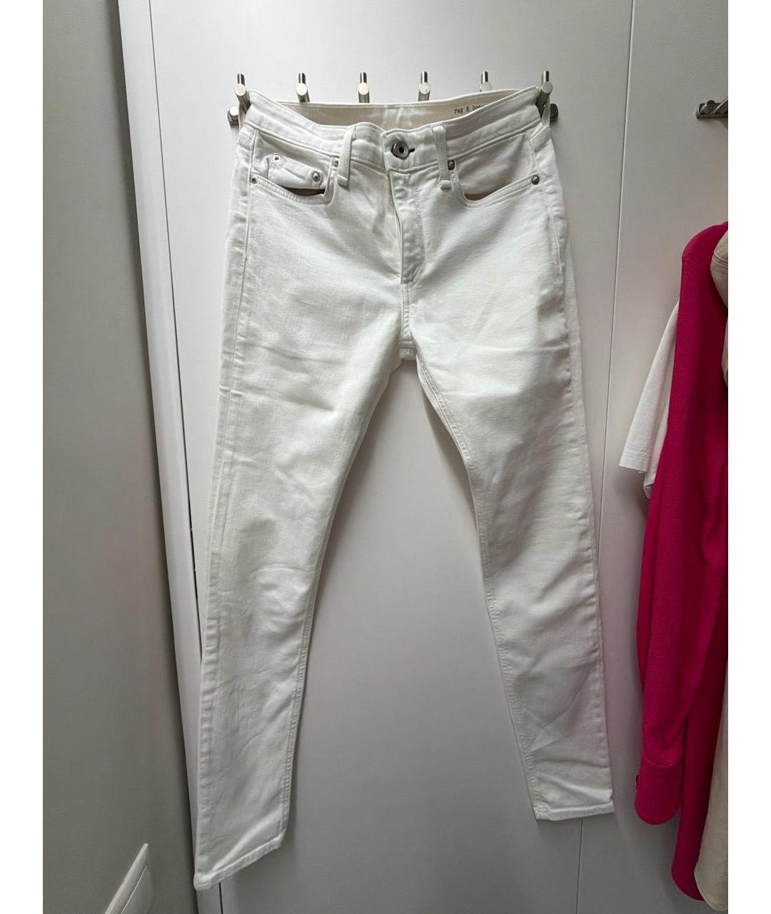 RAG & BONE Белые джинсы слим, фото 5
