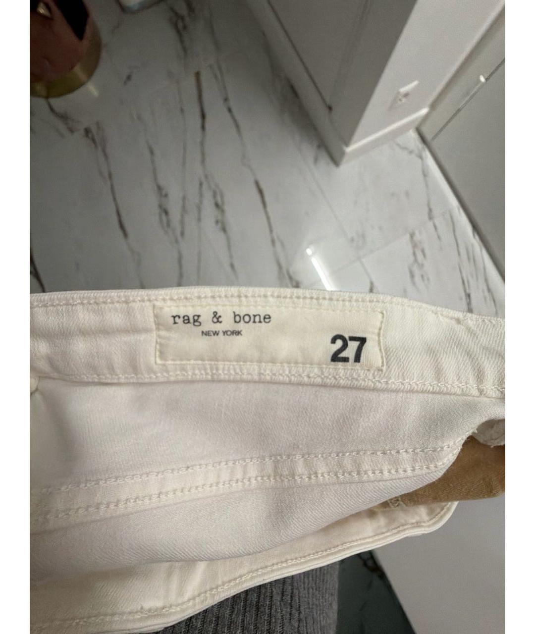 RAG & BONE Белые джинсы слим, фото 3