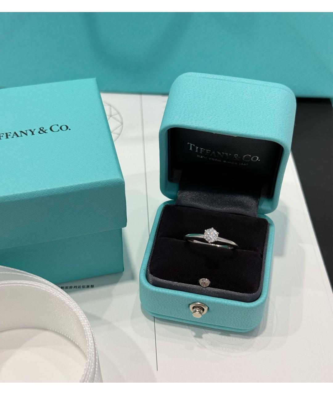 TIFFANY&CO Серебряное платиновое кольцо, фото 2