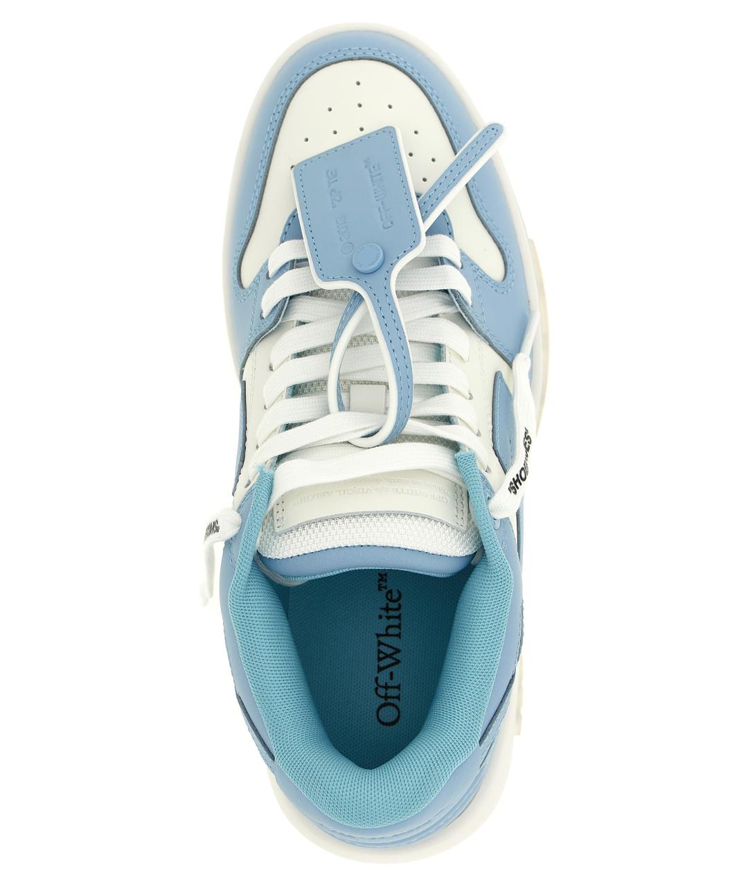 OFF-WHITE Голубые кожаные кроссовки, фото 5