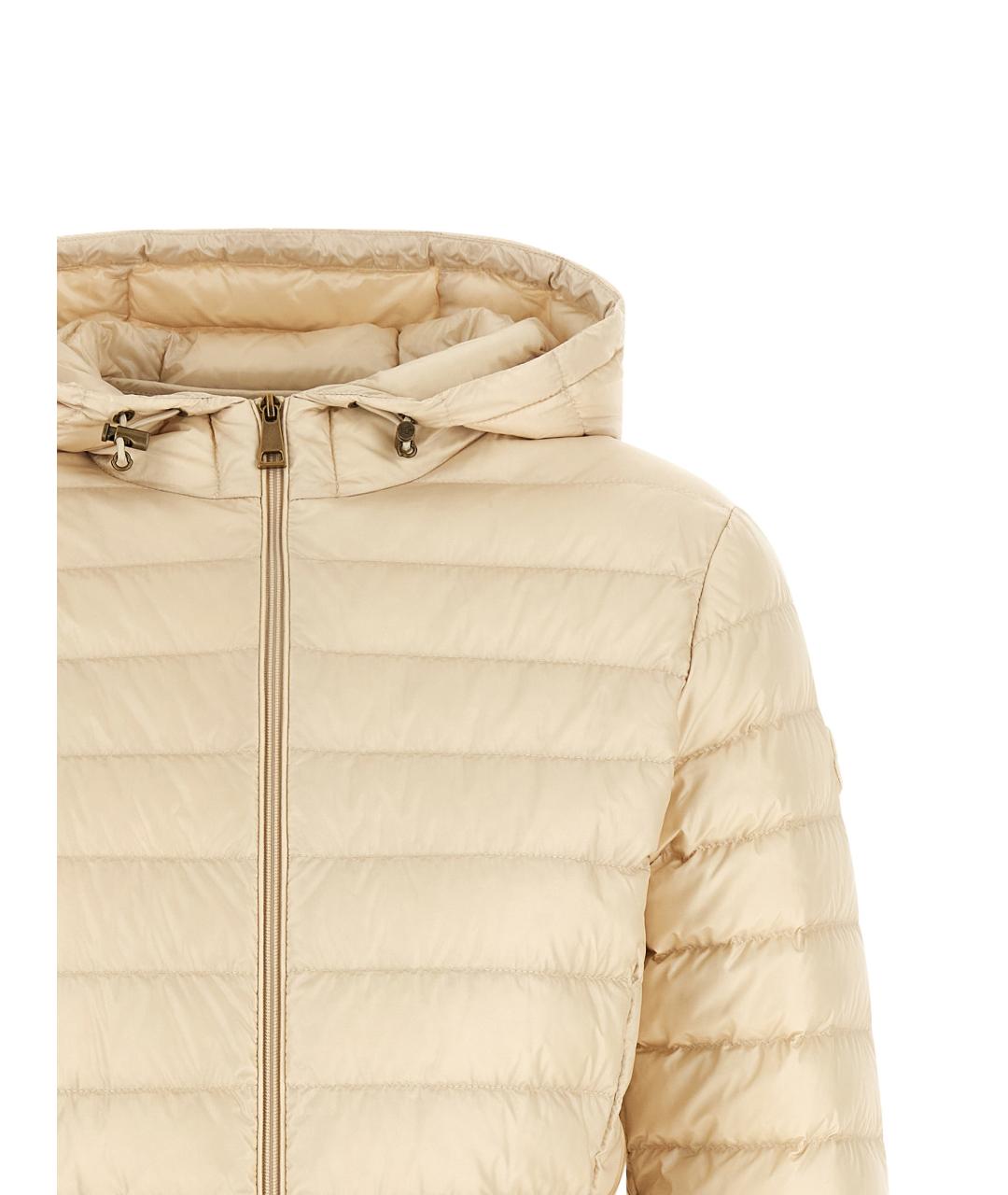 MONCLER Бежевый полиамидовый пуховик, фото 3
