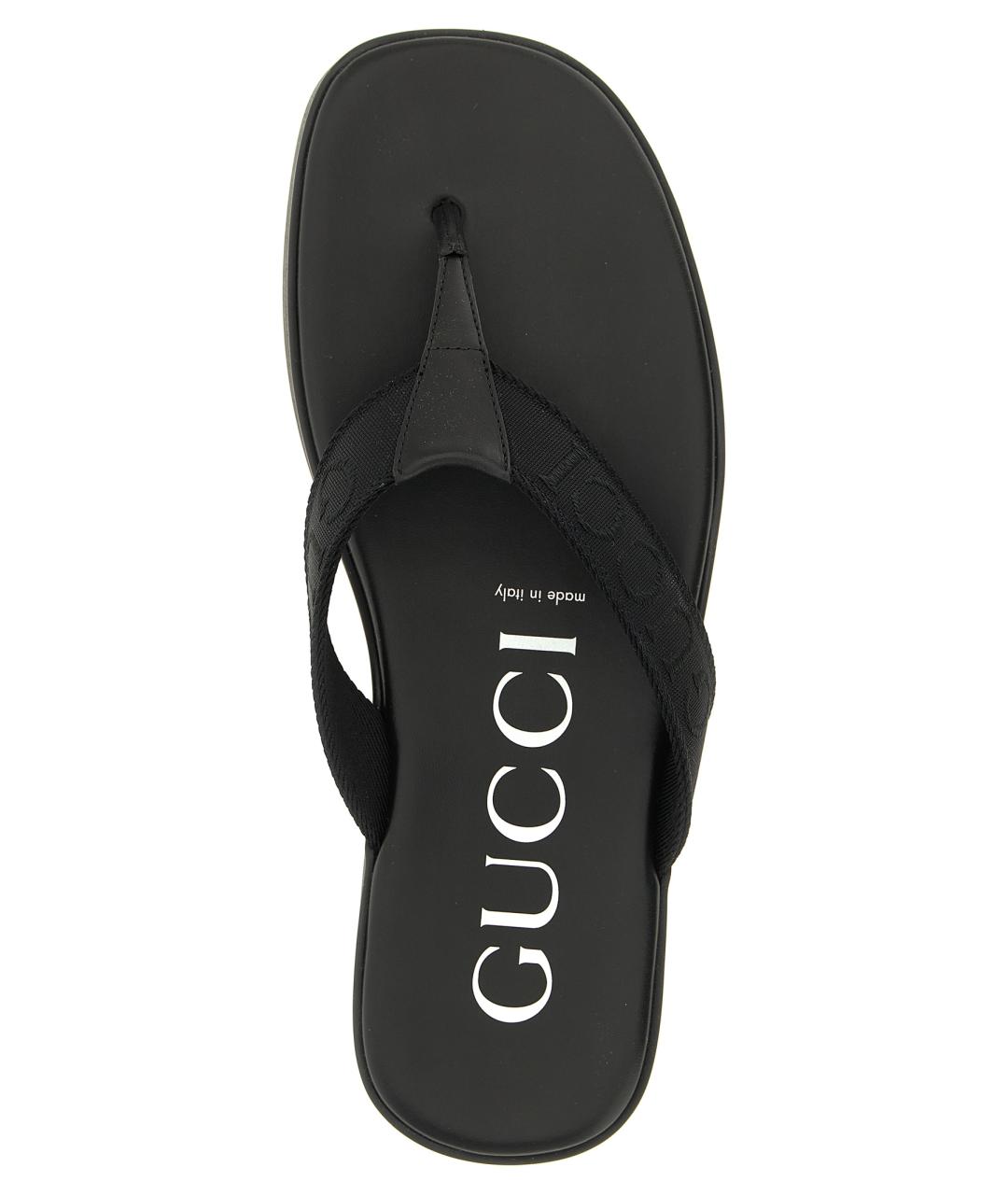 GUCCI Черные синтетические сандалии, фото 4