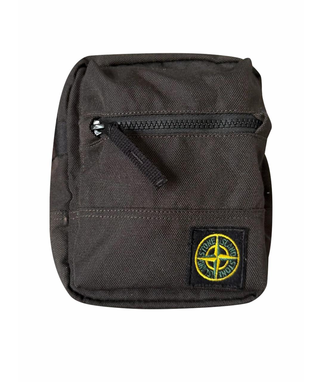 STONE ISLAND Коричневая нейлоновая сумка на плечо, фото 1