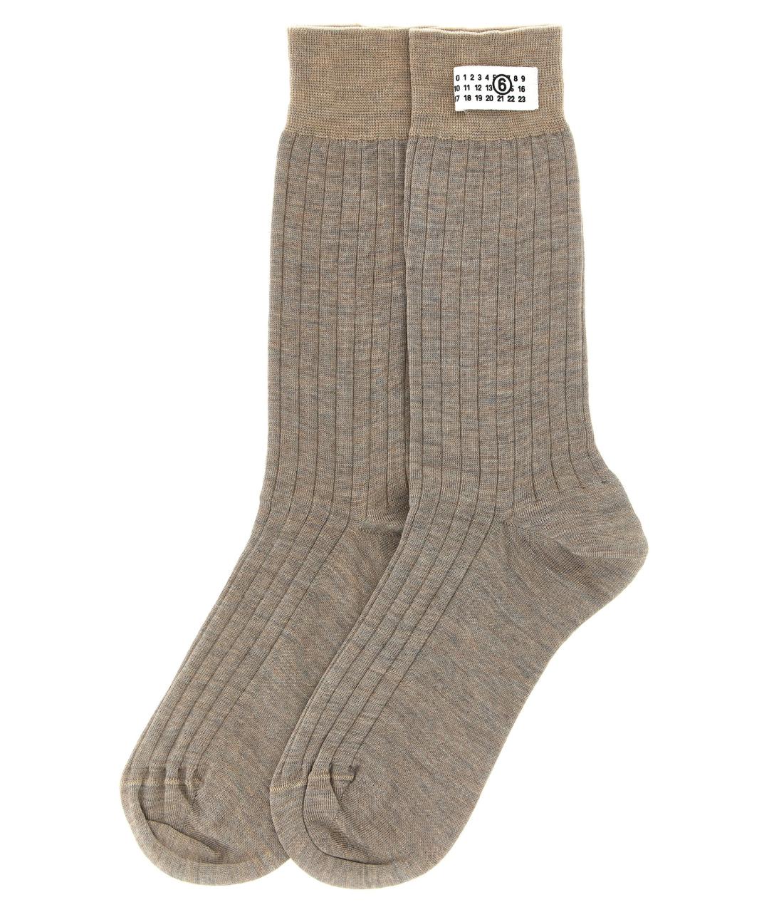 MM6 MAISON MARGIELA Бежевые носки, чулки и колготы, фото 2
