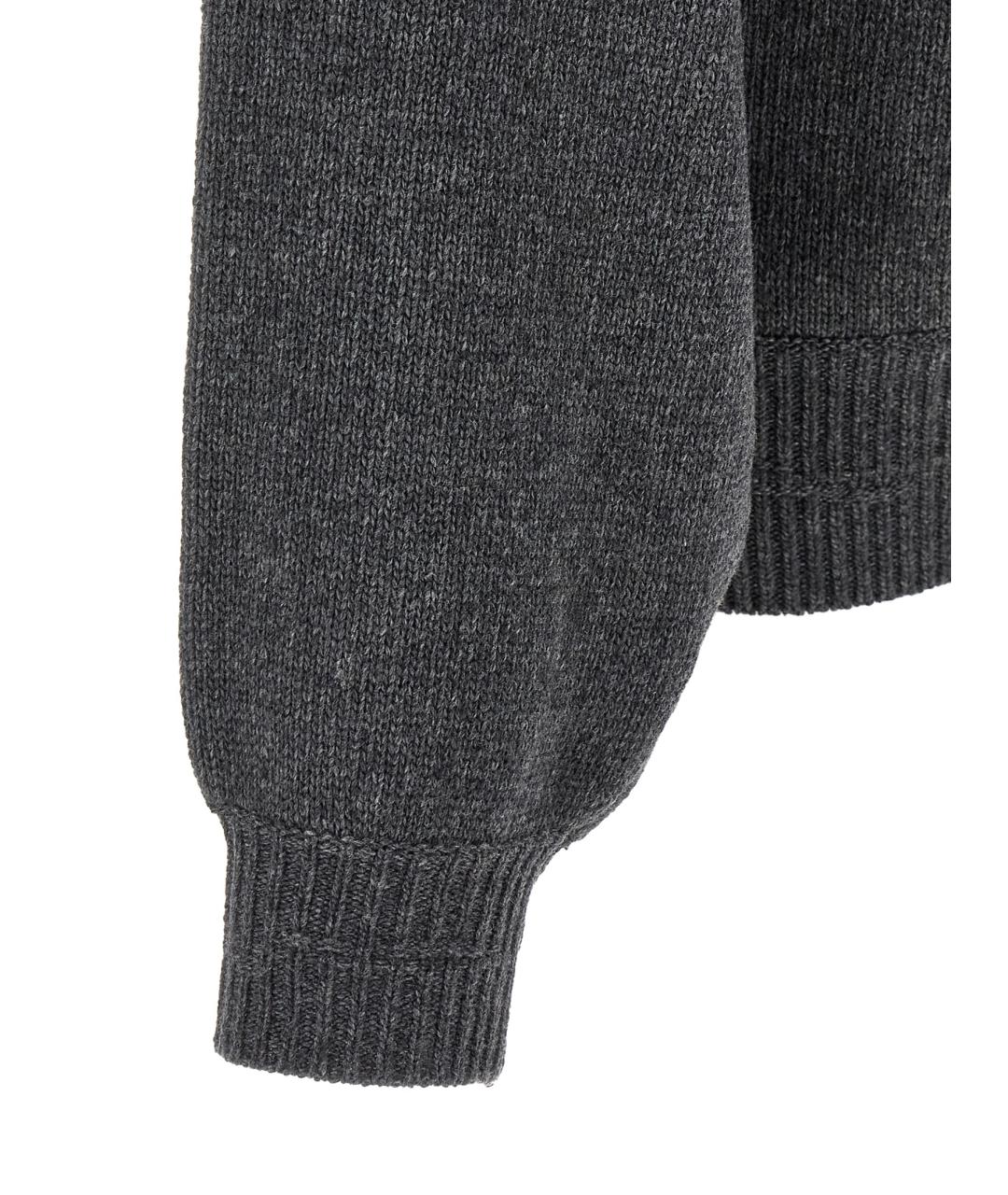 MM6 MAISON MARGIELA Серое шерстяное повседневное платье, фото 4