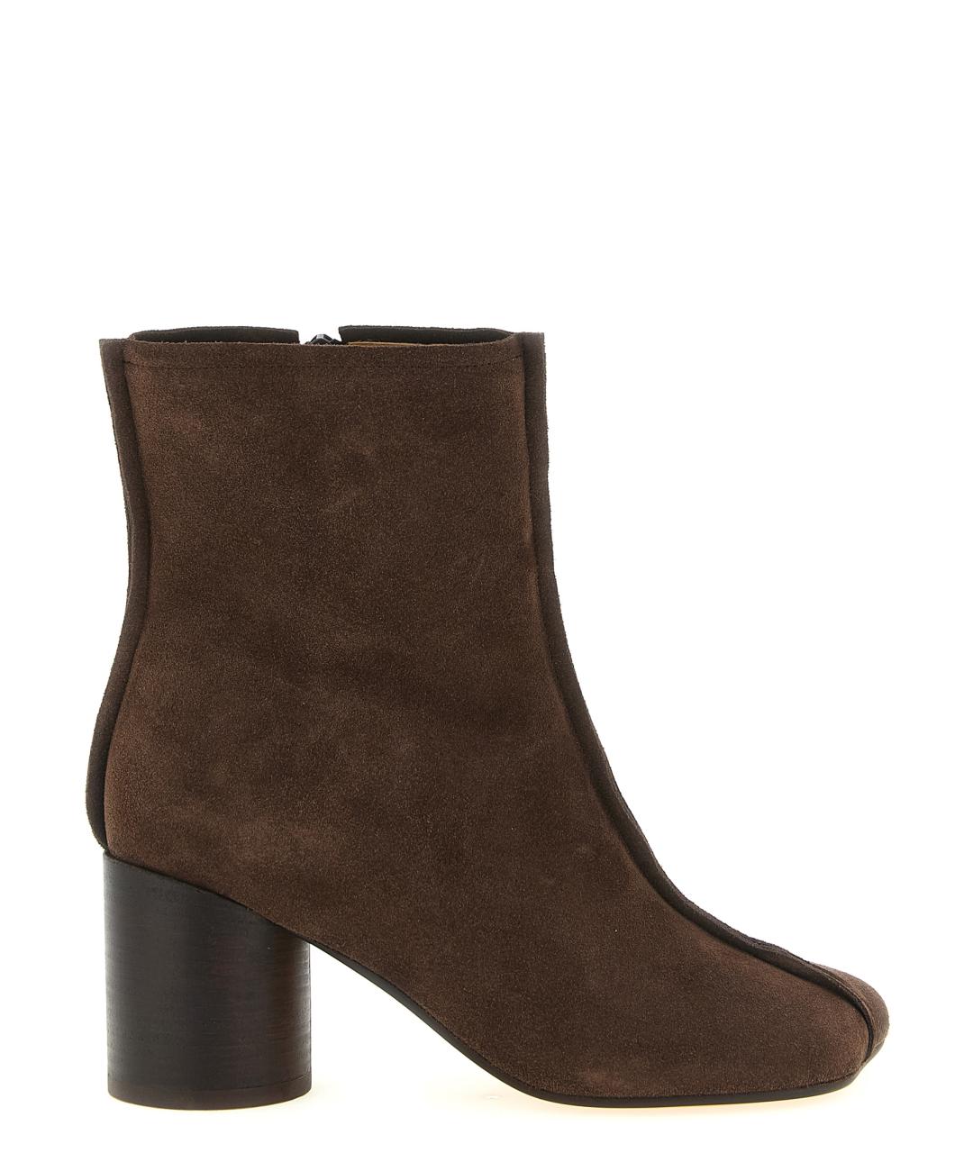 MM6 MAISON MARGIELA Коричневые кожаные ботильоны, фото 1