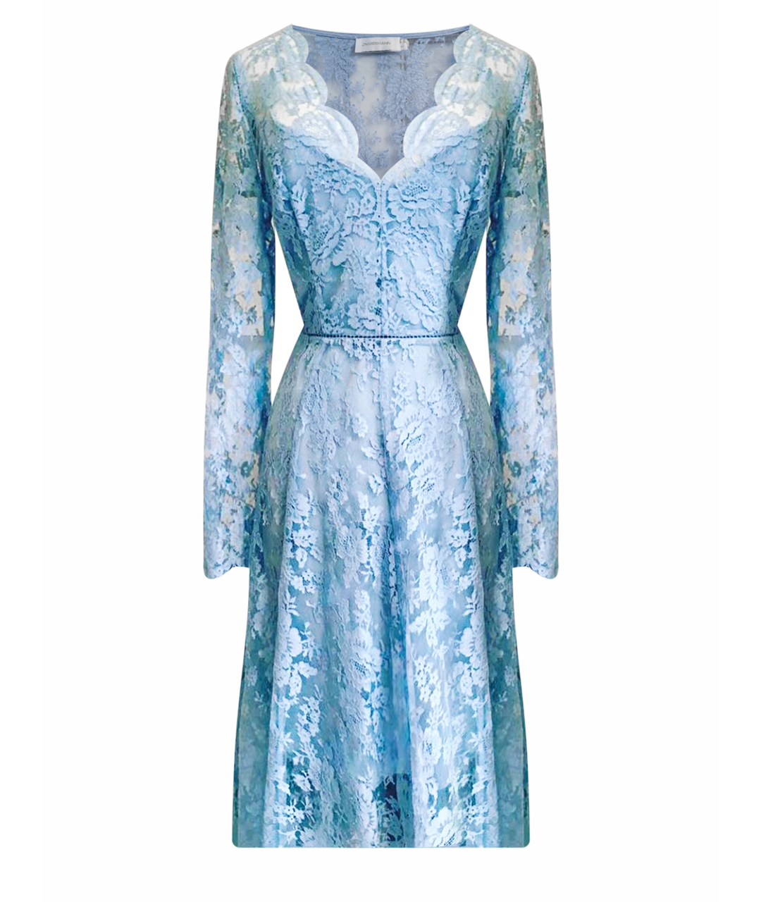 ZIMMERMANN Голубое кружевное повседневное платье, фото 1