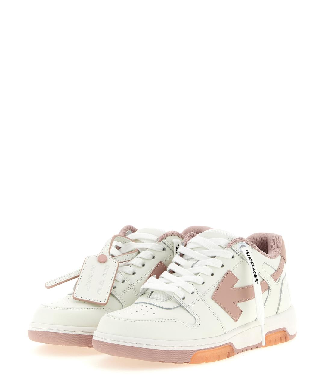 OFF-WHITE Розовые кожаные кроссовки, фото 2
