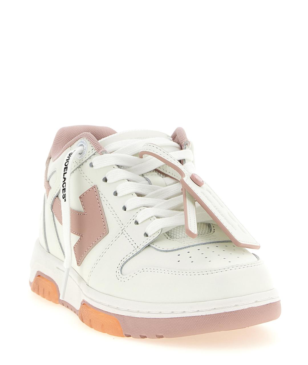 OFF-WHITE Розовые кожаные кроссовки, фото 3