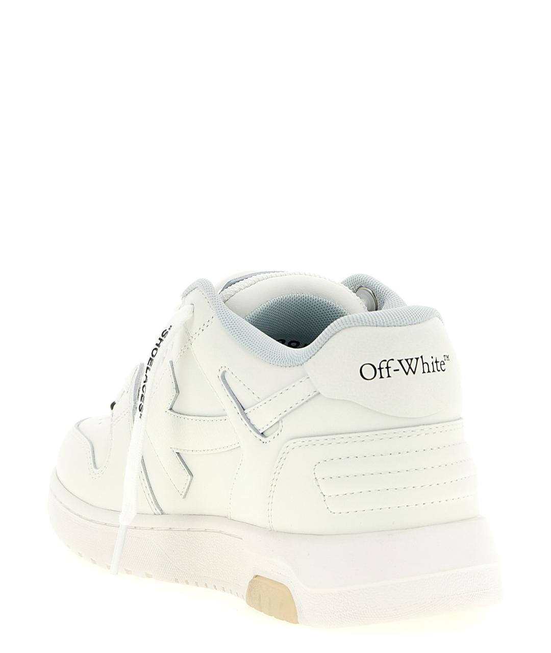 OFF-WHITE Белые кожаные кроссовки, фото 4