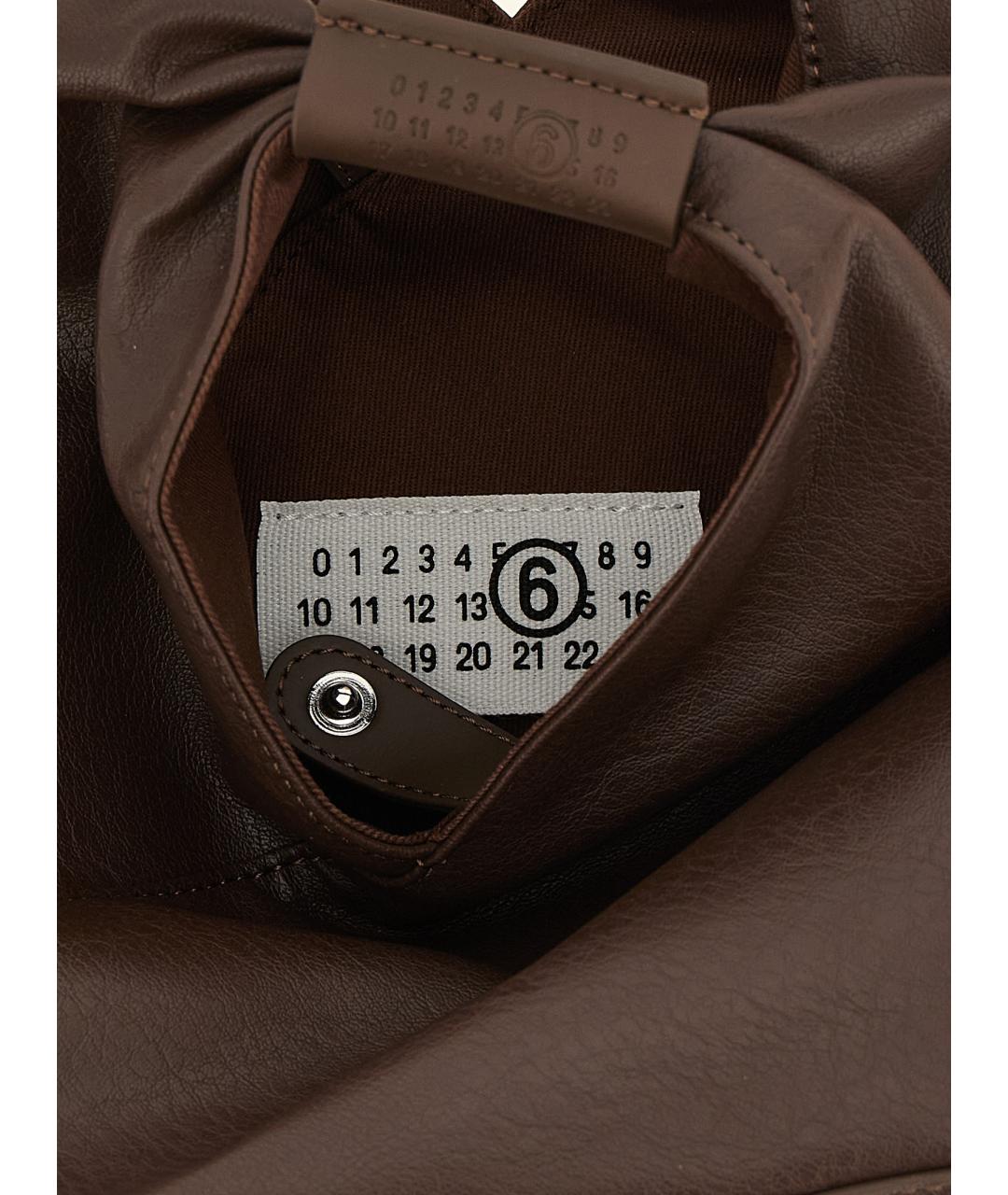 MM6 MAISON MARGIELA Коричневая сумка через плечо из искусственной кожи, фото 4