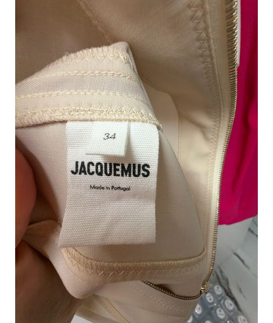 JACQUEMUS Бежевое платье, фото 4