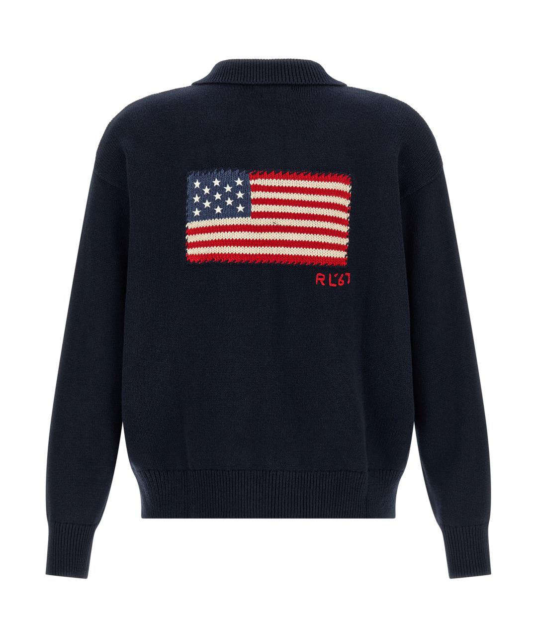 POLO RALPH LAUREN Синий хлопковый джемпер / свитер, фото 2