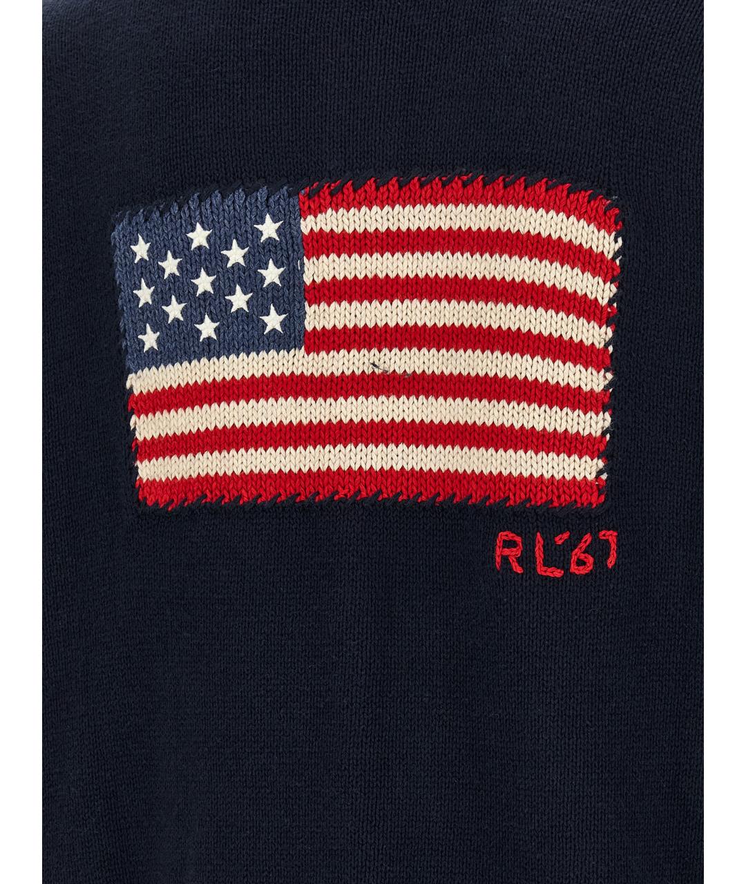 POLO RALPH LAUREN Синий хлопковый джемпер / свитер, фото 4