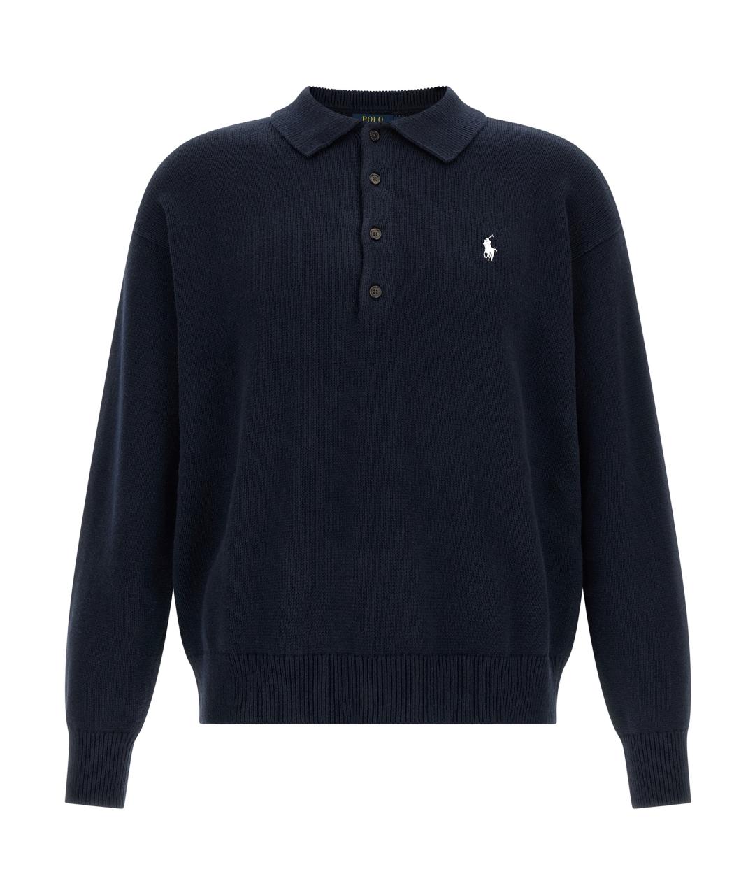 POLO RALPH LAUREN Синий хлопковый джемпер / свитер, фото 1