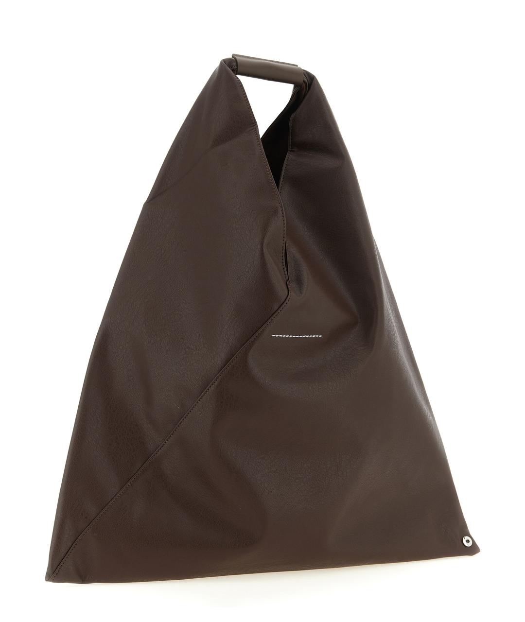 MM6 MAISON MARGIELA Коричневая сумка тоут из искусственной кожи, фото 2
