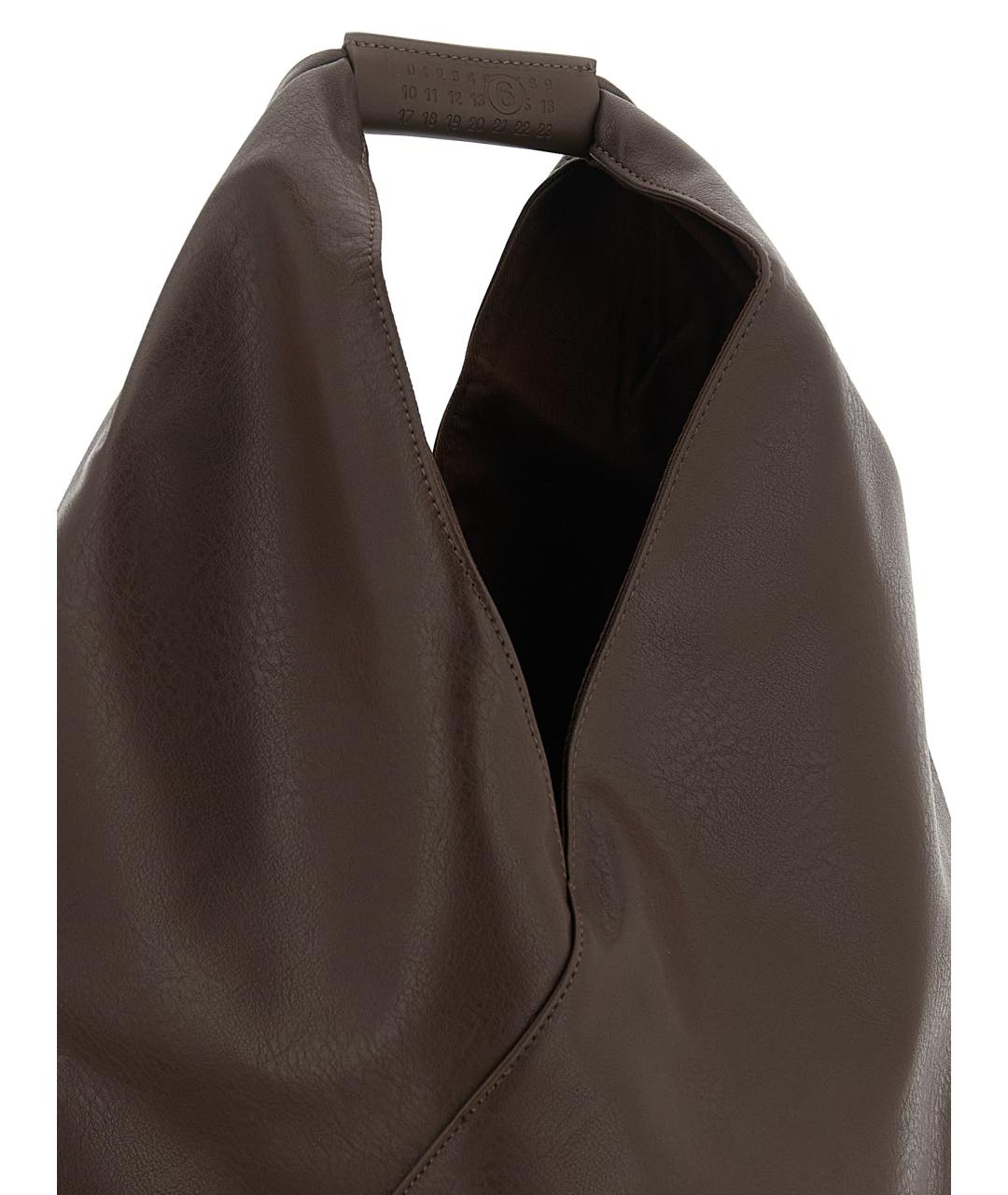 MM6 MAISON MARGIELA Коричневая сумка тоут из искусственной кожи, фото 3