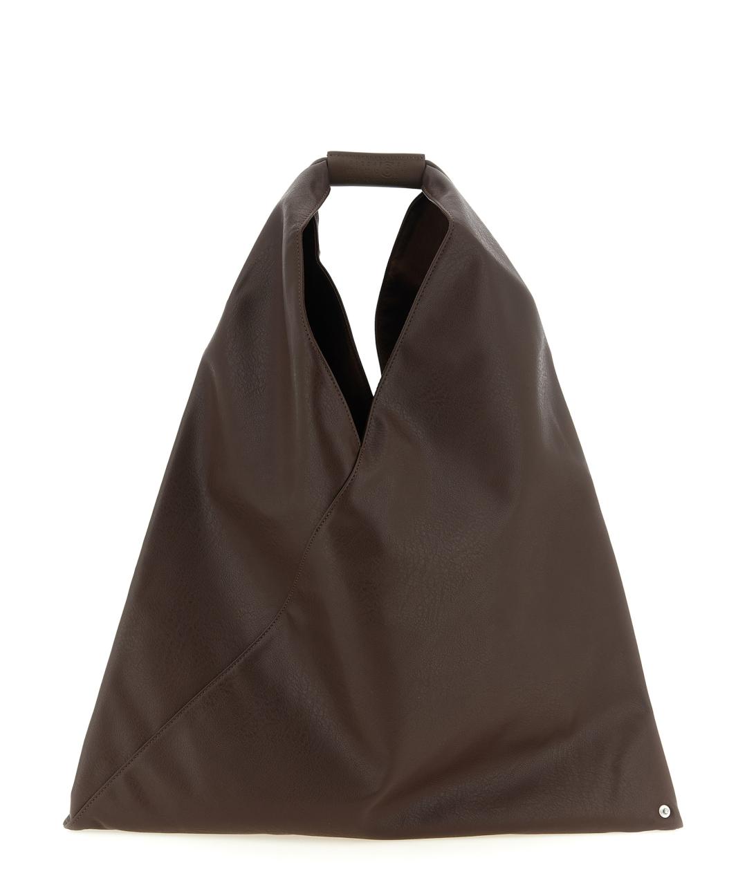 MM6 MAISON MARGIELA Коричневая сумка тоут из искусственной кожи, фото 1