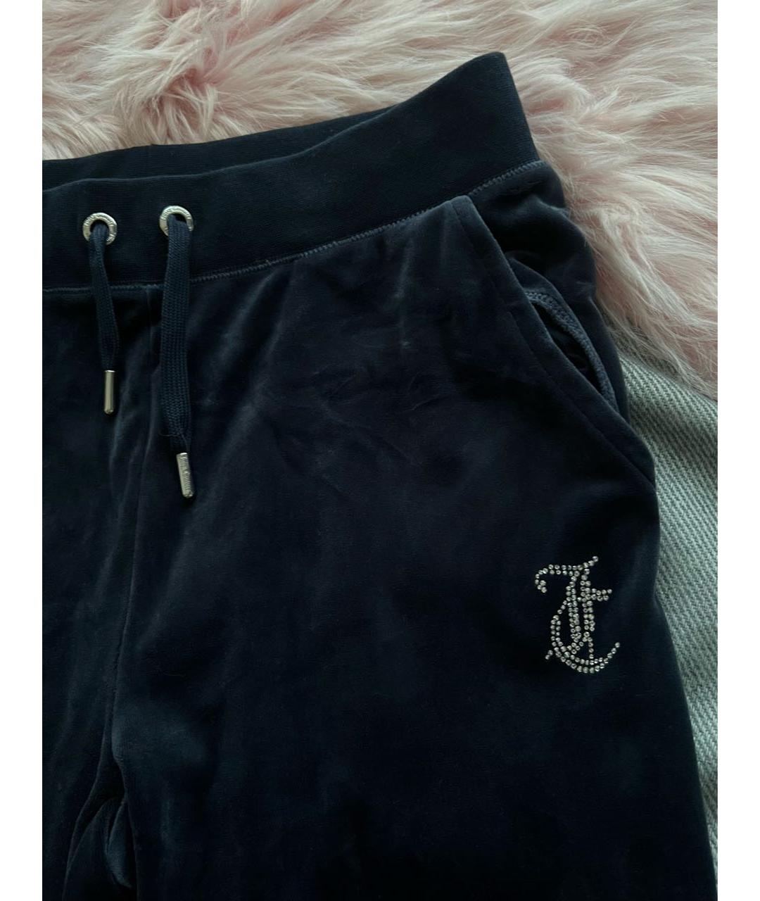JUICY COUTURE Темно-синий велюровый спортивные костюмы, фото 8