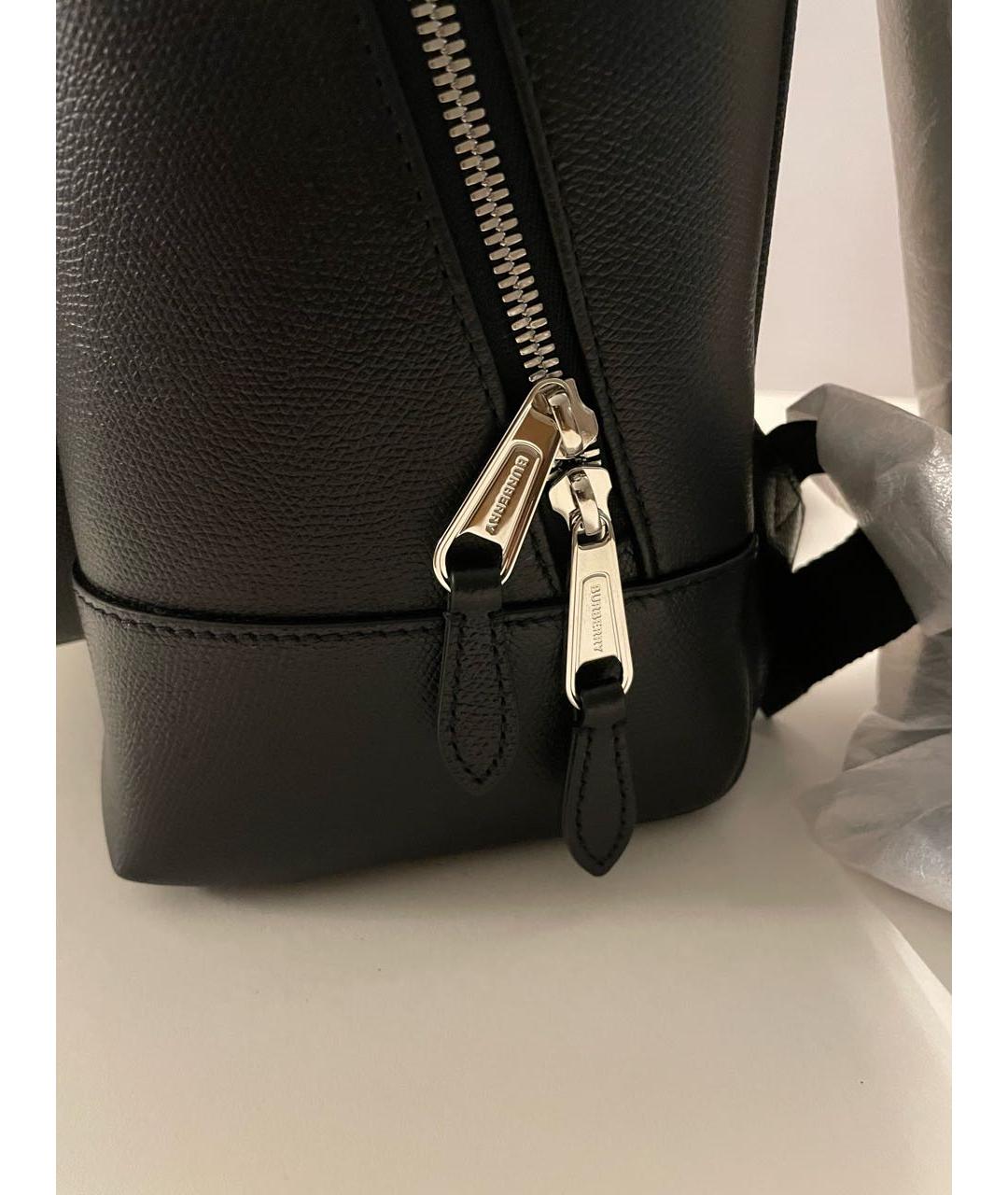 BURBERRY Черный кожаный рюкзак, фото 6