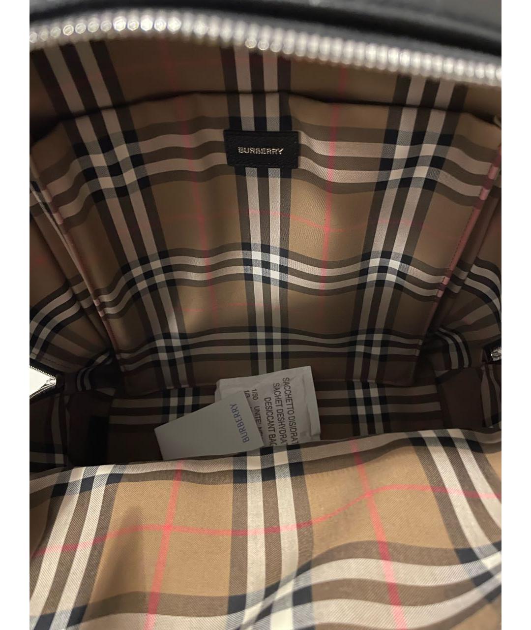 BURBERRY Черный кожаный рюкзак, фото 4