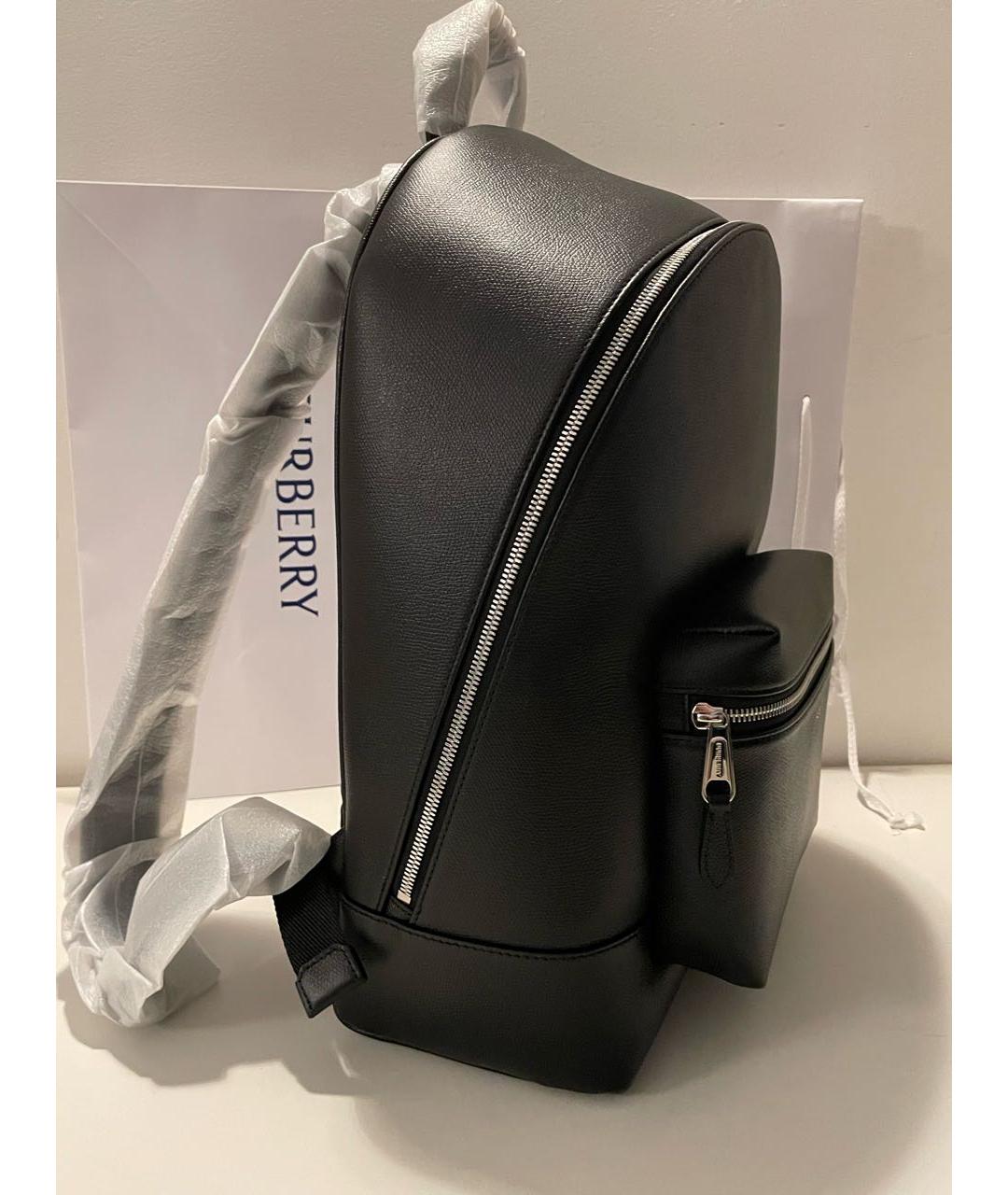 BURBERRY Черный кожаный рюкзак, фото 2