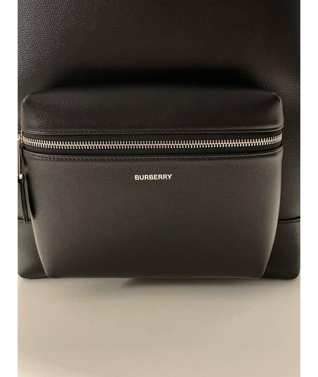 BURBERRY Черный кожаный рюкзак, фото 5