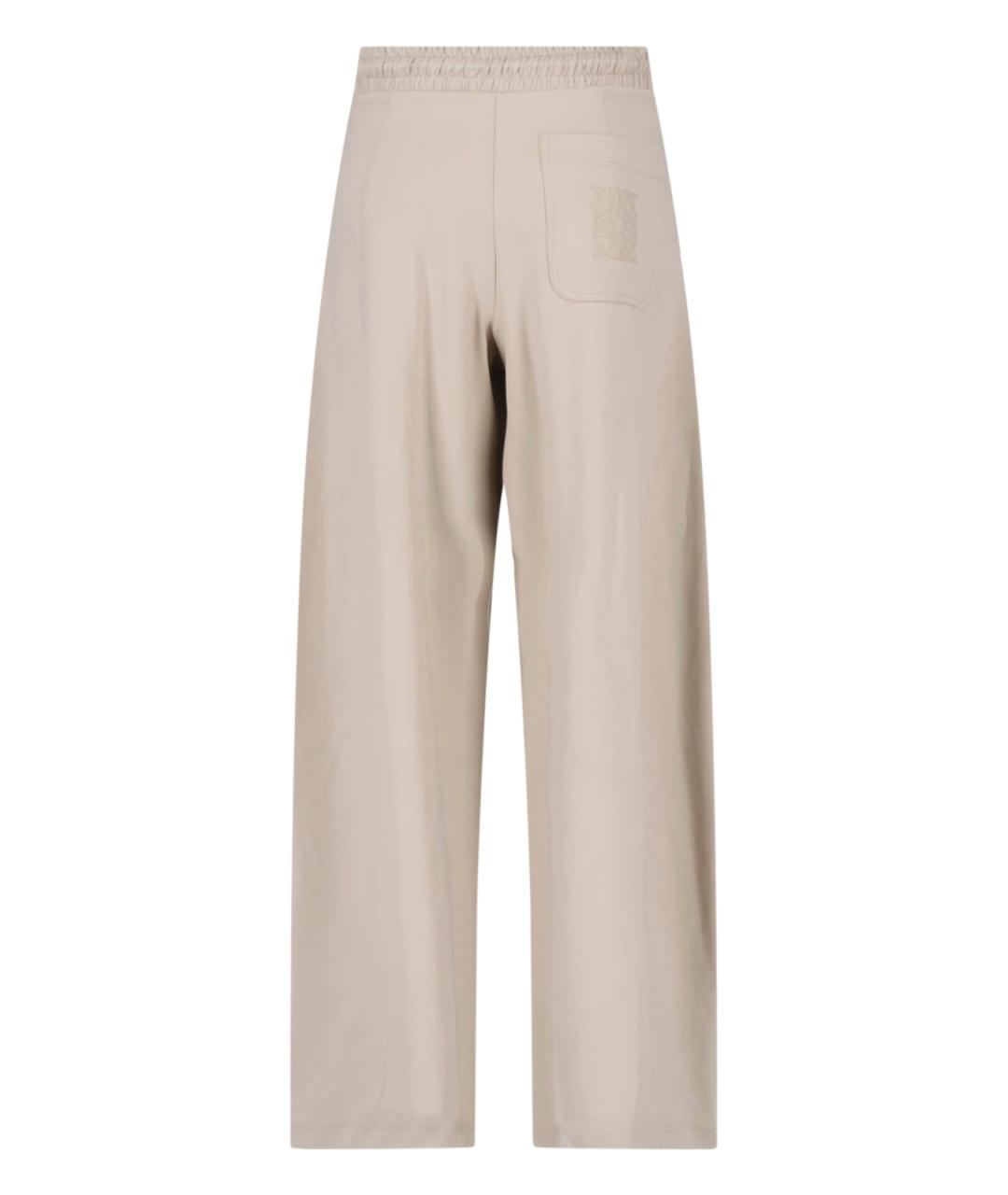 MAX MARA Серые полиамидовые прямые брюки, фото 2