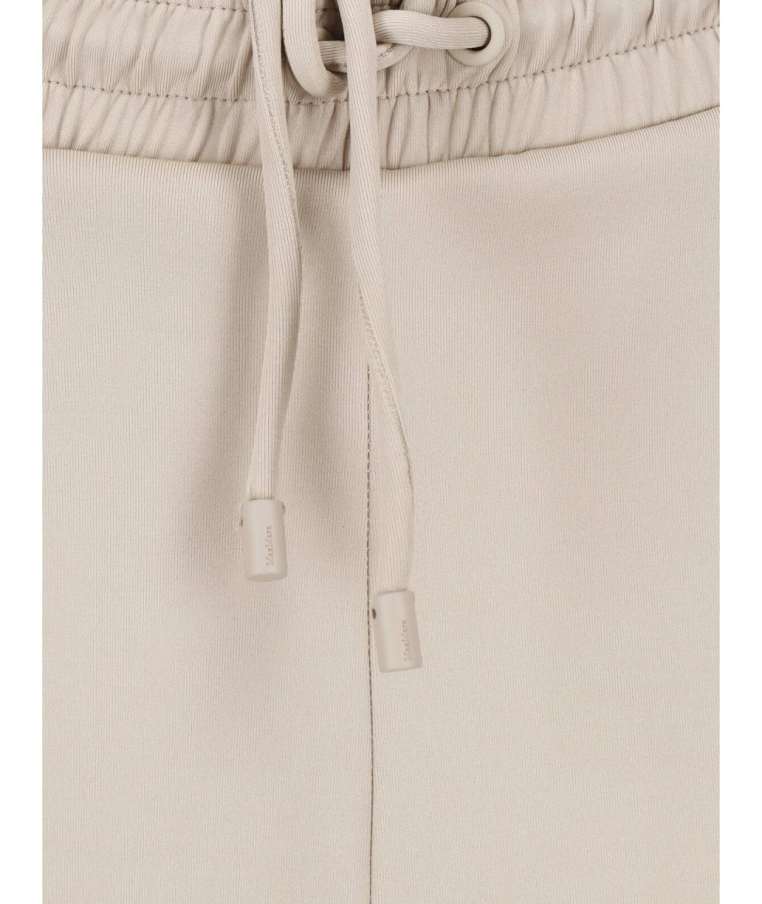 MAX MARA Серые полиамидовые прямые брюки, фото 5
