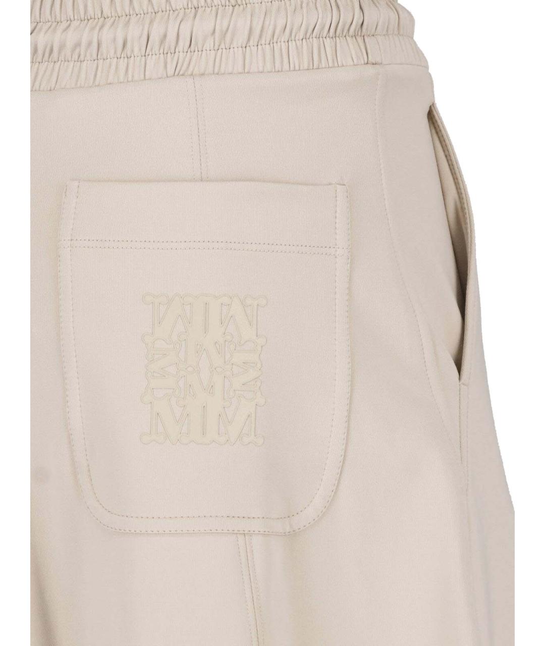 MAX MARA Серые полиамидовые прямые брюки, фото 4