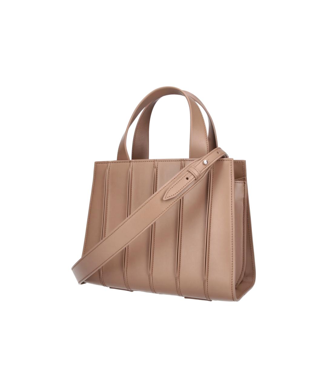 MAX MARA Коричневая кожаная сумка тоут, фото 2