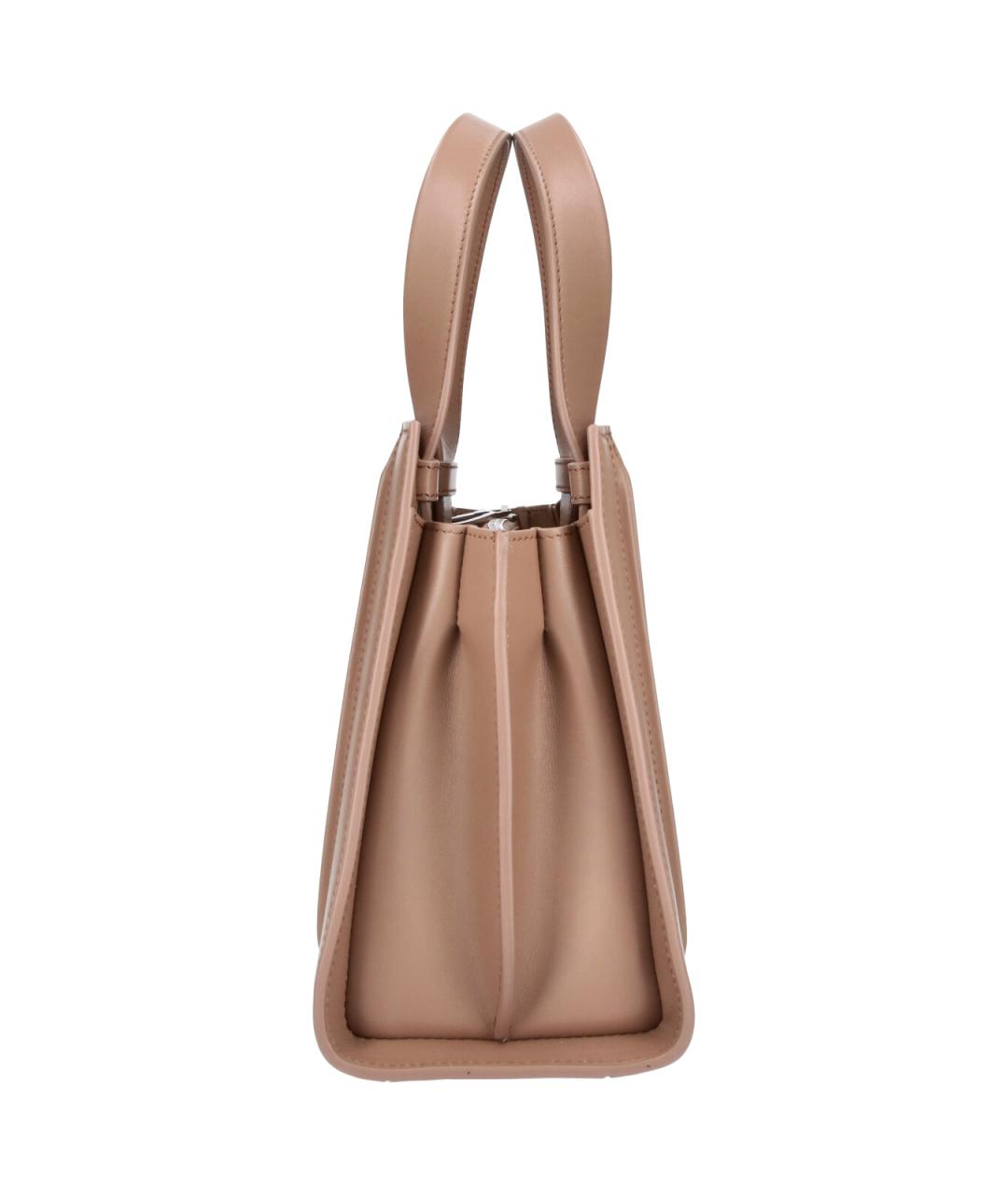 MAX MARA Коричневая кожаная сумка тоут, фото 5