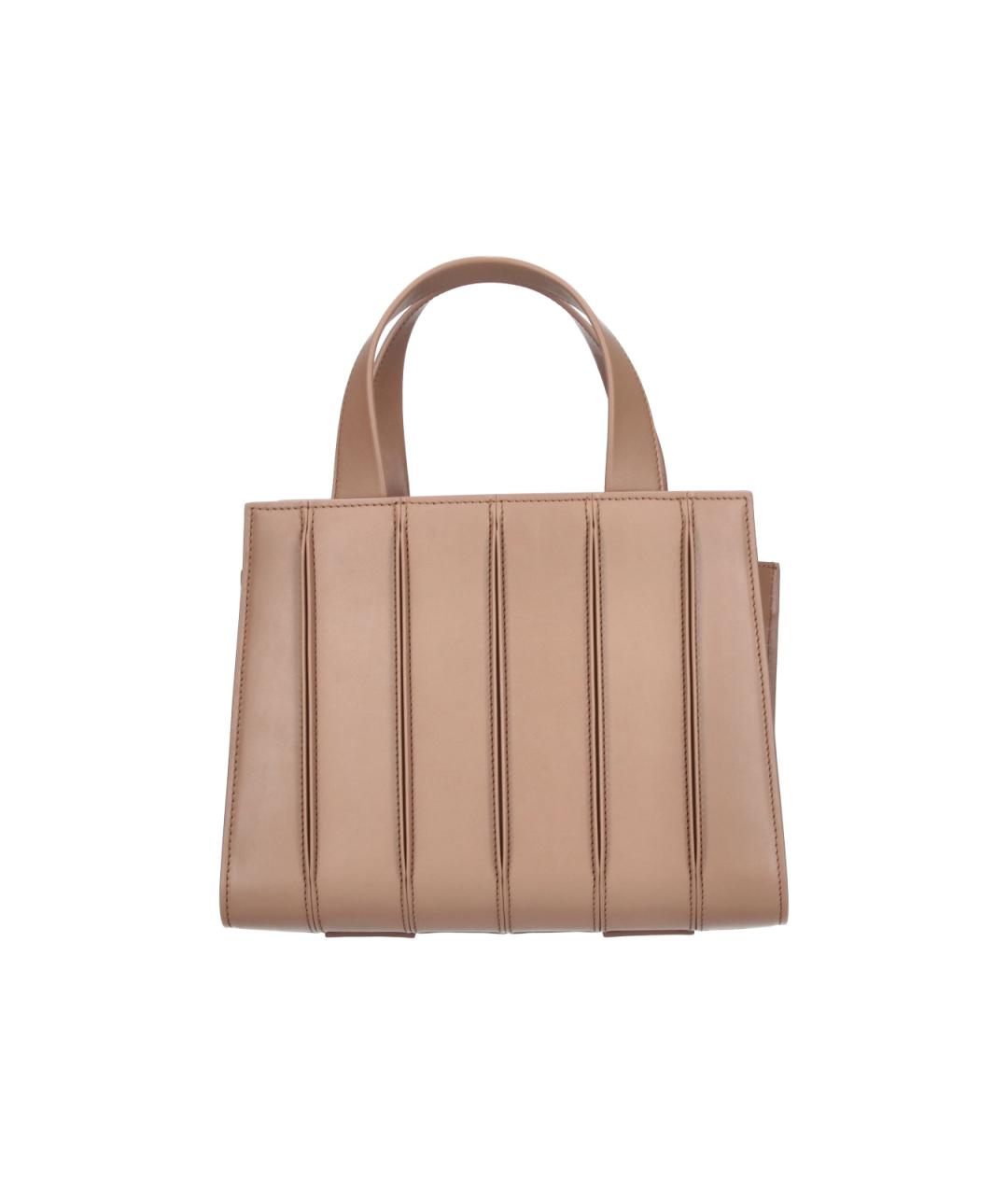 MAX MARA Коричневая кожаная сумка тоут, фото 3