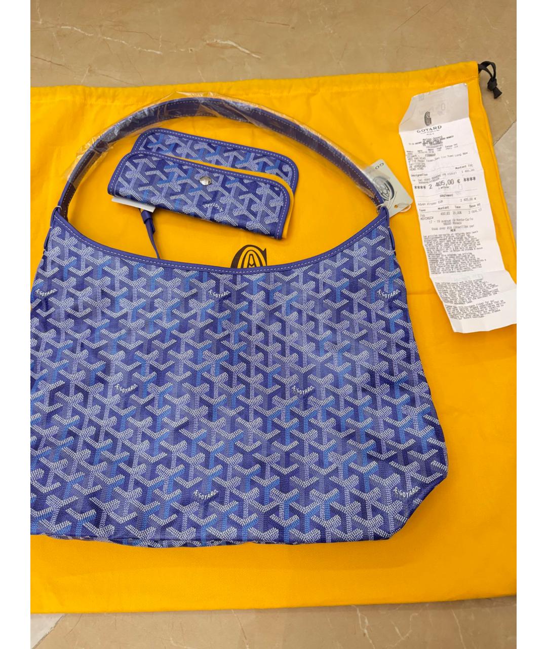 GOYARD Фиолетовая кожаная сумка тоут, фото 2