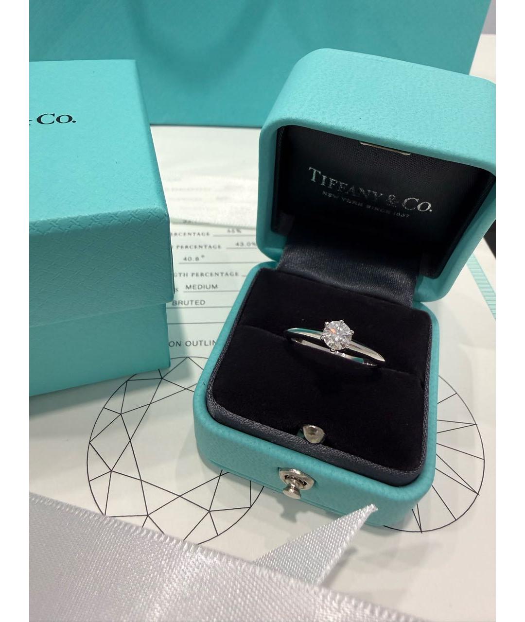 TIFFANY&CO Серебряное платиновое кольцо, фото 2