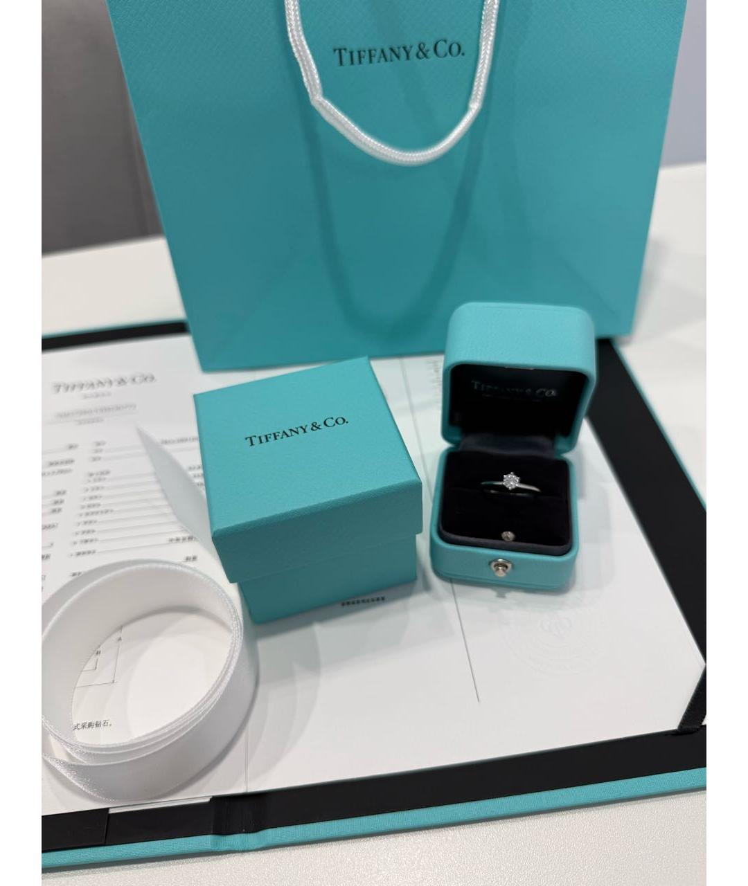 TIFFANY&CO Серебряное платиновое кольцо, фото 3