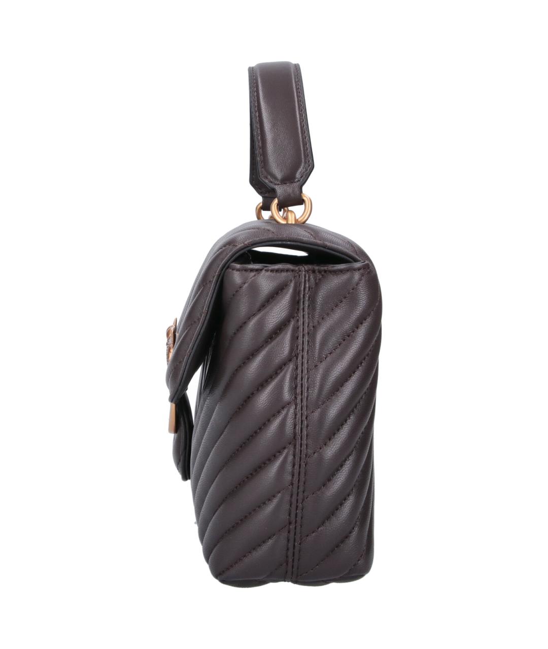 PINKO Коричневая кожаная сумка тоут, фото 5