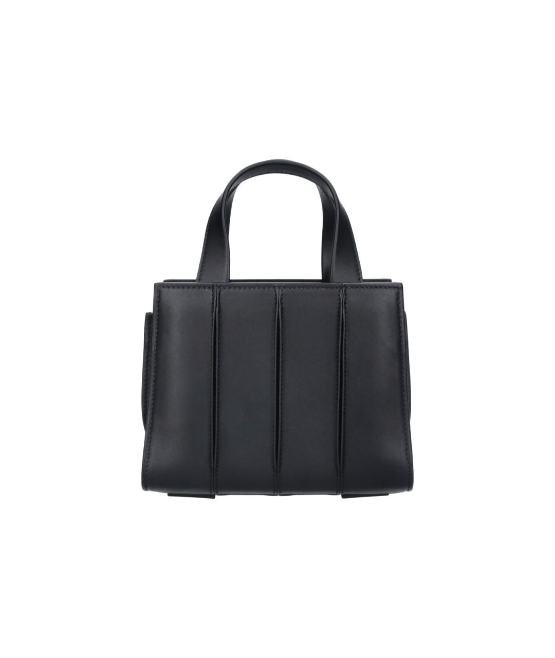 MAX MARA Черная кожаная сумка тоут, фото 1