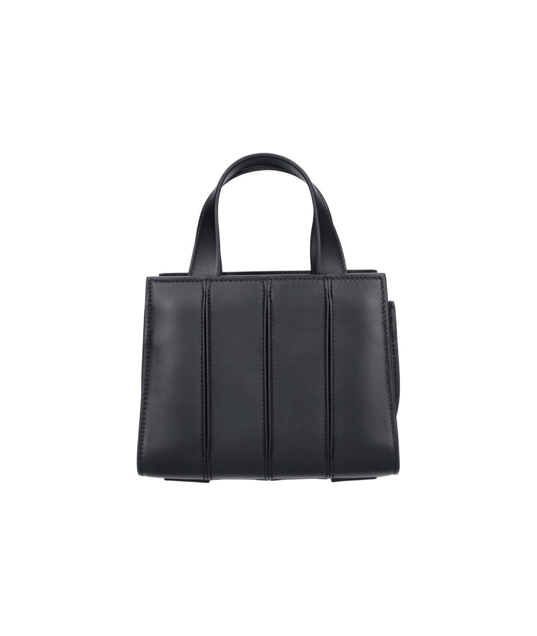 MAX MARA Черная кожаная сумка тоут, фото 3