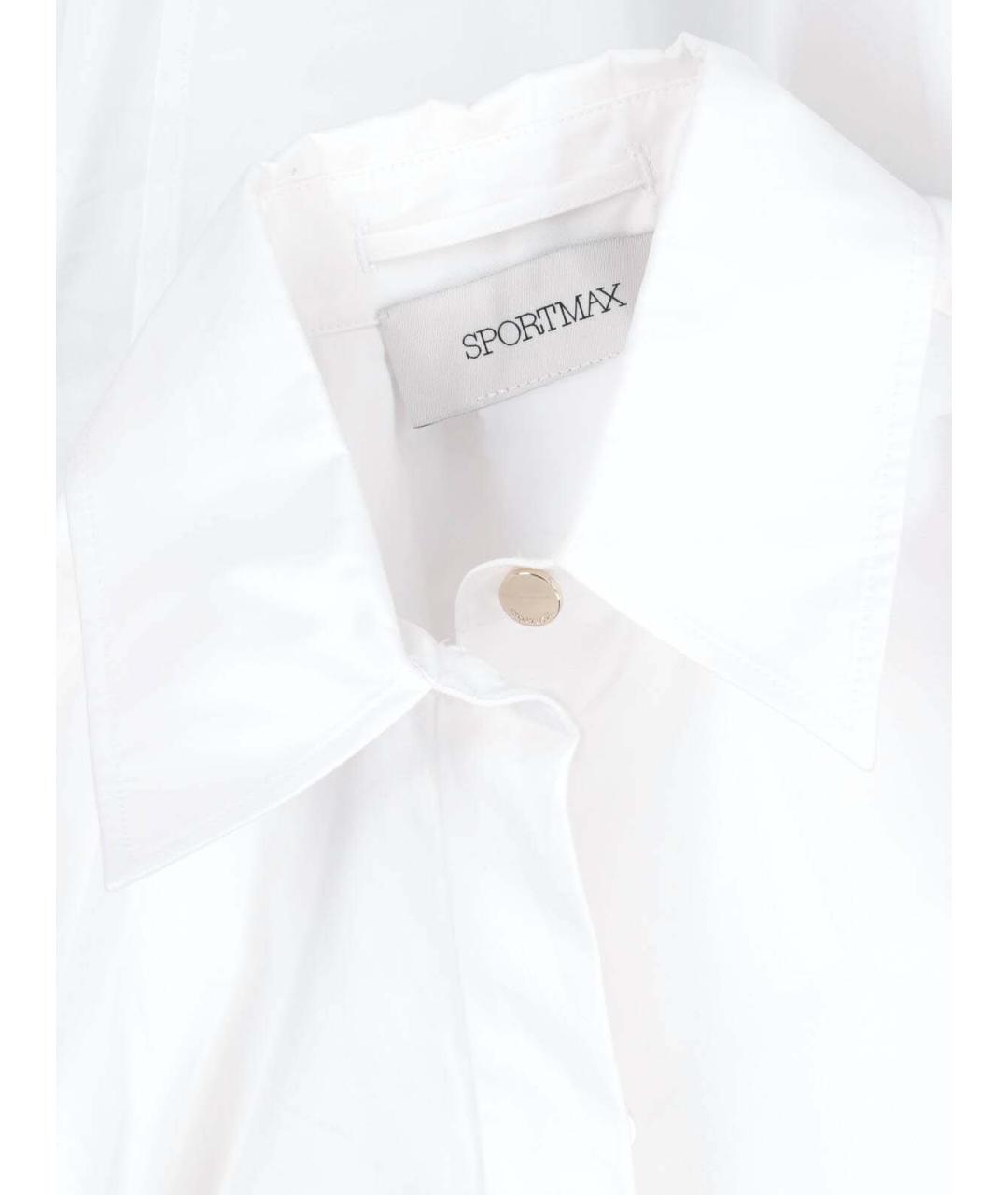 SPORTMAX Белая хлопковая рубашка, фото 3